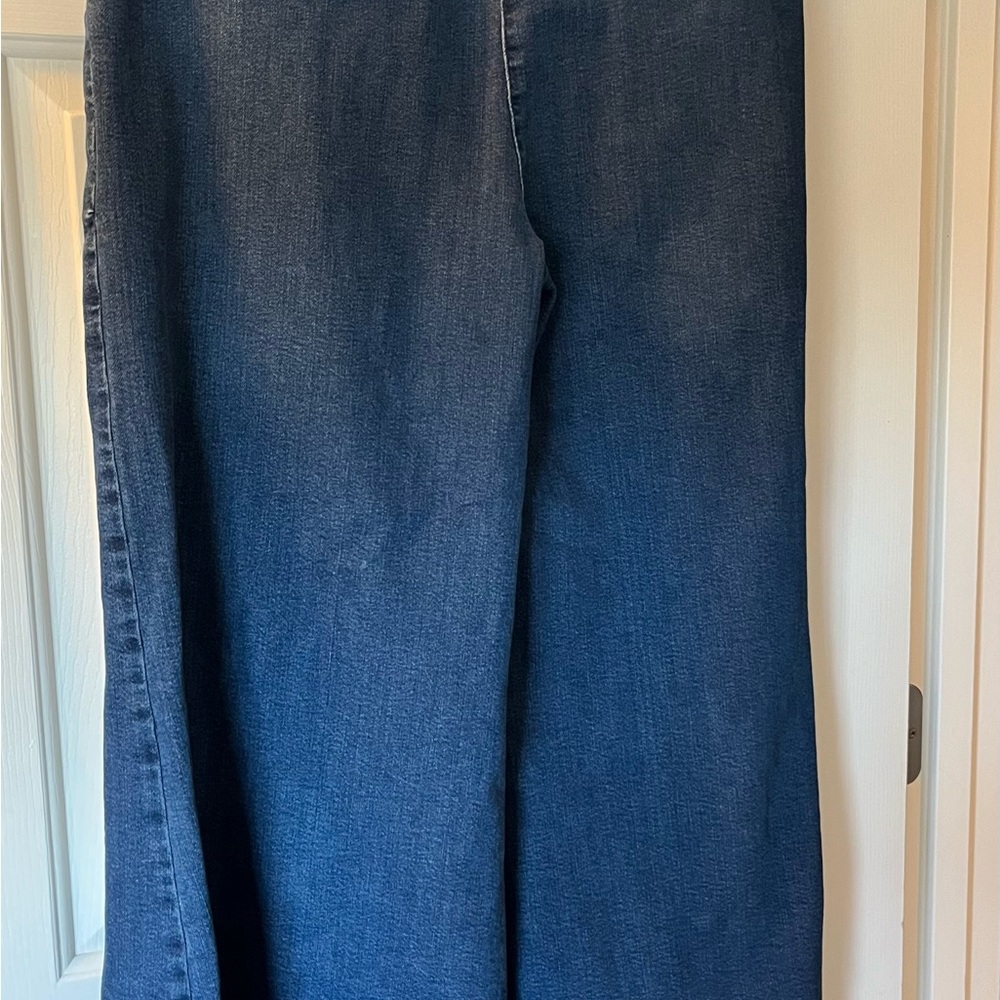 Pilcro wide leg jeans. Designed in Phila.